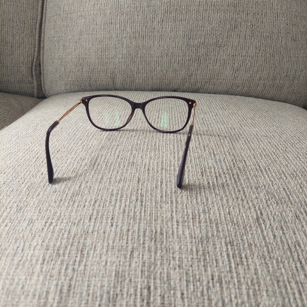 Jimmy Choo Chic Gold and Brown Glasses With Case - Picture 6 of 8